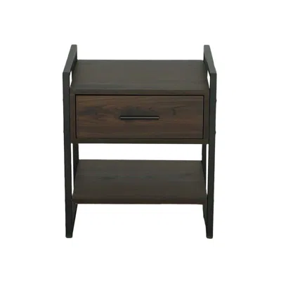 Progressive Furniture Accent Nightstand, Sable Brown/metal