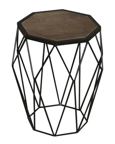 Progressive Furniture Chairside Table Natural/iron In Tan