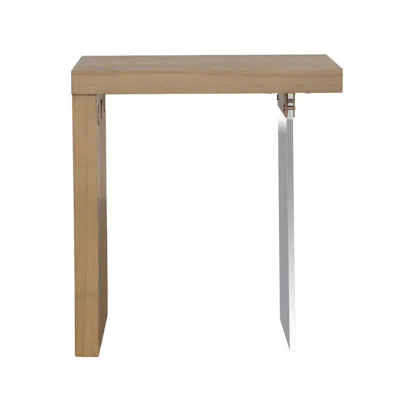 Progressive Furniture Chairside Table, Sandstone/acrylic In Neutral