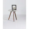 Progressive Furniture End Table, Domoni White/honey