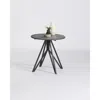 Progressive Furniture End Table, Gray Paladina/black Metal