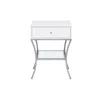 Progressive Furniture End Table, Snow & Silver