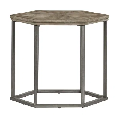 Progressive Furniture Hexagon End Table In Brown