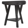 Progressive Furniture Market Street West Transitional Chairside Table Black Pepper In Black
