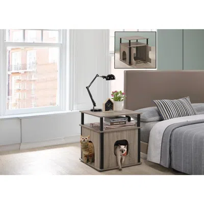 Progressive Furniture Pet Bedside Table - Dark Taupe