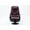Progressive Furniture Relax-r Brampton Recliner And Ottoman In Merlot Top Grain Leather