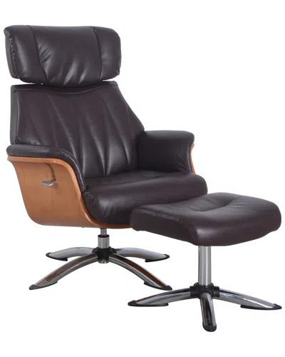 Progressive Furniture Relax-r Caitlin Recliner & Ottoman In Brown