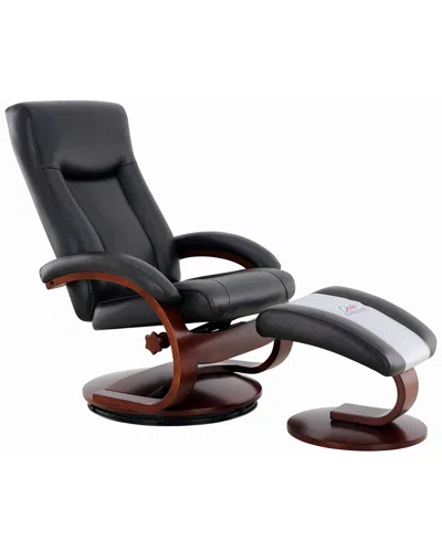 Progressive Furniture Relax-r Hamilton Recliner & Ottoman In Black