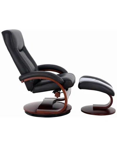 Progressive Furniture Relax-r Hamilton Recliner & Ottoman With Pillow In Black