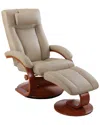 Progressive Furniture Relax-r Hamilton Recliner & Ottoman With Pillow In Brown