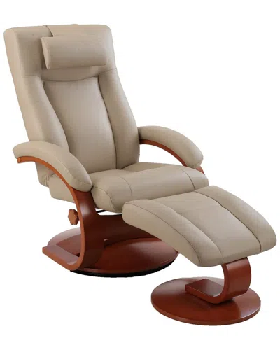 Progressive Furniture Relax-r Hamilton Recliner & Ottoman With Pillow In Brown