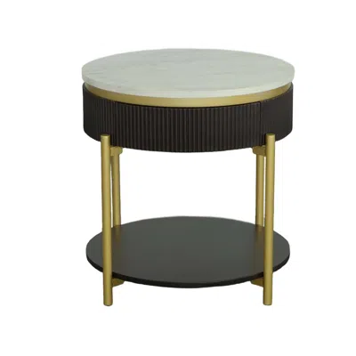 Progressive Furniture Round End Table In Black
