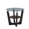 Progressive Furniture Four-points Round Glass Top End Table