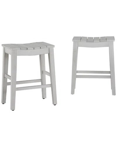Progressive Furniture Set Of 2 Counter Stools In White