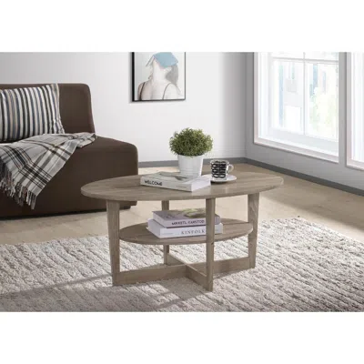 Progressive Furniture Small Oval Cocktail Table In Brown