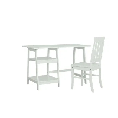 Progressive Furniture Study Desk With Chair, White