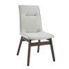 Progressive Furniture Upholstered Dining Chairs, Set Of 2, Walnut Brown/eggshell White Fabric
