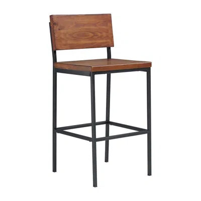 Progressive Furniture Wood/metal Bar Stool In Brown