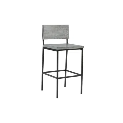 PROGRESSIVE FURNITURE WOOD/METAL COUNTER STOOL - GRAY- A103-43G