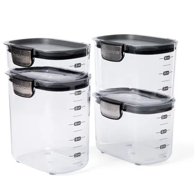 Progressive International Prokeeper+ Airtight Pantry Storage Container Set, Clear Plastic