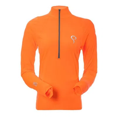 Prois Women's  Pradlann Upland Long Sleeve 1/4 Zip In Orange