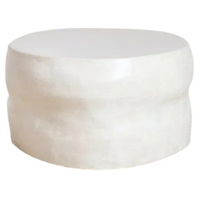 Pre-owned Project 213a Ceramic Coffee Table - Cream White - Rounded - Organic - Handmade - Sculptural