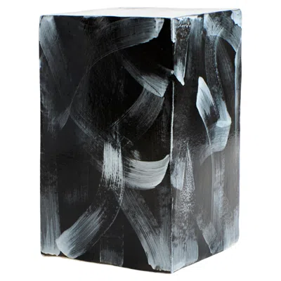 Pre-owned Project 213a Ceramic Side Table (geometric) In Black