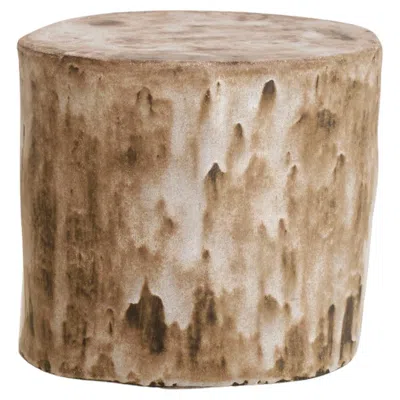 Pre-owned Project 213a Ceramic Side Table Handmade - Artisanal - Sculptural - Custom Glaze In Brown