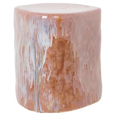 Pre-owned Project 213a Ceramic Side Table Medium - Petri Pink - Handmade - Glazed - Nightstand