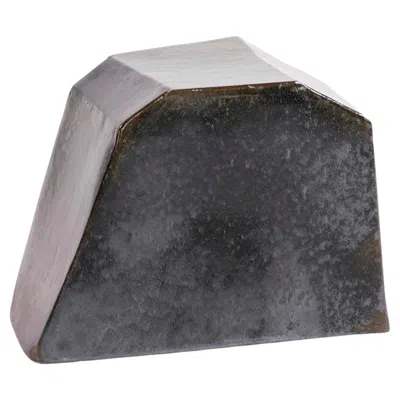 Pre-owned Project 213a Ceramic Side Table Small Geometric Shape In Black