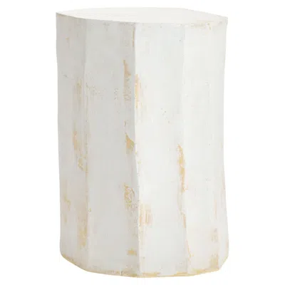 Pre-owned Project 213a Ceramic Side Table Tall - Geometric Shape In Gray