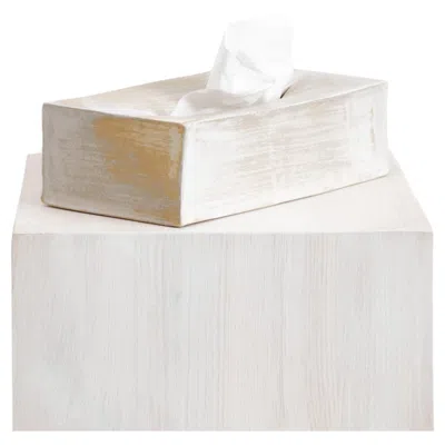 Pre-owned Project 213a Ceramic Tissue Box In White