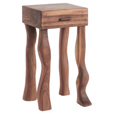 Pre-owned Project 213a Foot Side Table In Brown