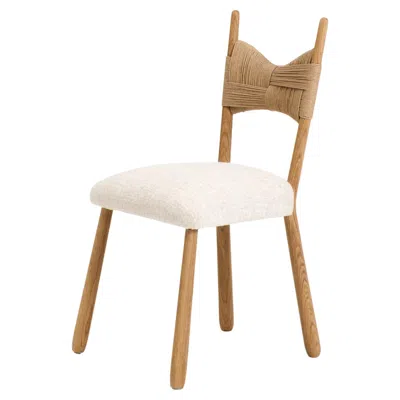 Pre-owned Project 213a Perícia Dining Chair - Paper Cord / Cream In White