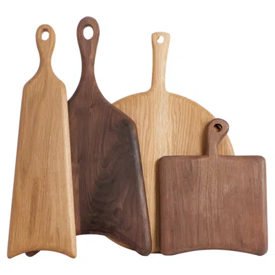 Pre-owned Project 213a Set Of Wooden Decorative Boards In Brown