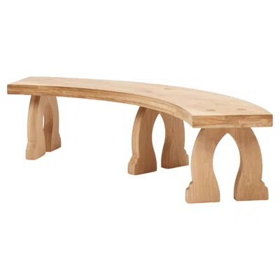 Pre-owned Project 213a Sintra Curved Bench In Brown