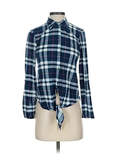 Pre-owned Project 28 Long Sleeve Blouse In Blue