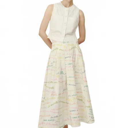 Project Adamo Capuccino Loop Skirt In Ivory In White