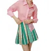 Project Adamo Lilith Button Front Blouse In Pink In Pink