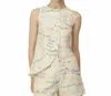 Project Adamo Romeo Button Front Vest In Ivory In Neutral