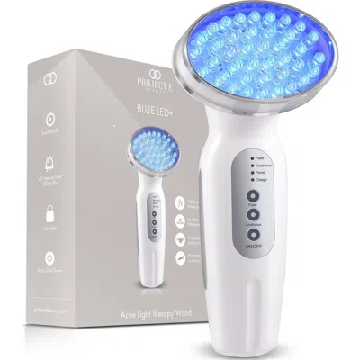 Project E Beauty Blue Led+ Acne Light Therapy Wand In White
