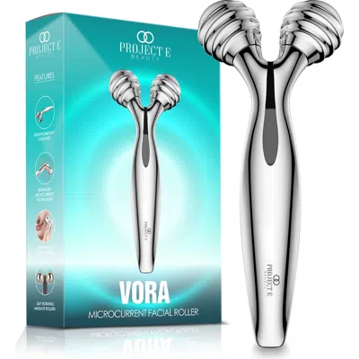 Project E Beauty Vora Microcurrent Facial Roller In Silver