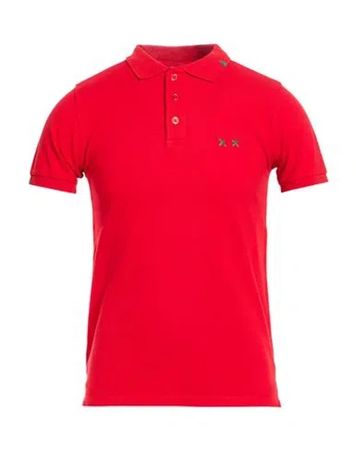 Project E Man Polo Shirt Red Size S Cotton