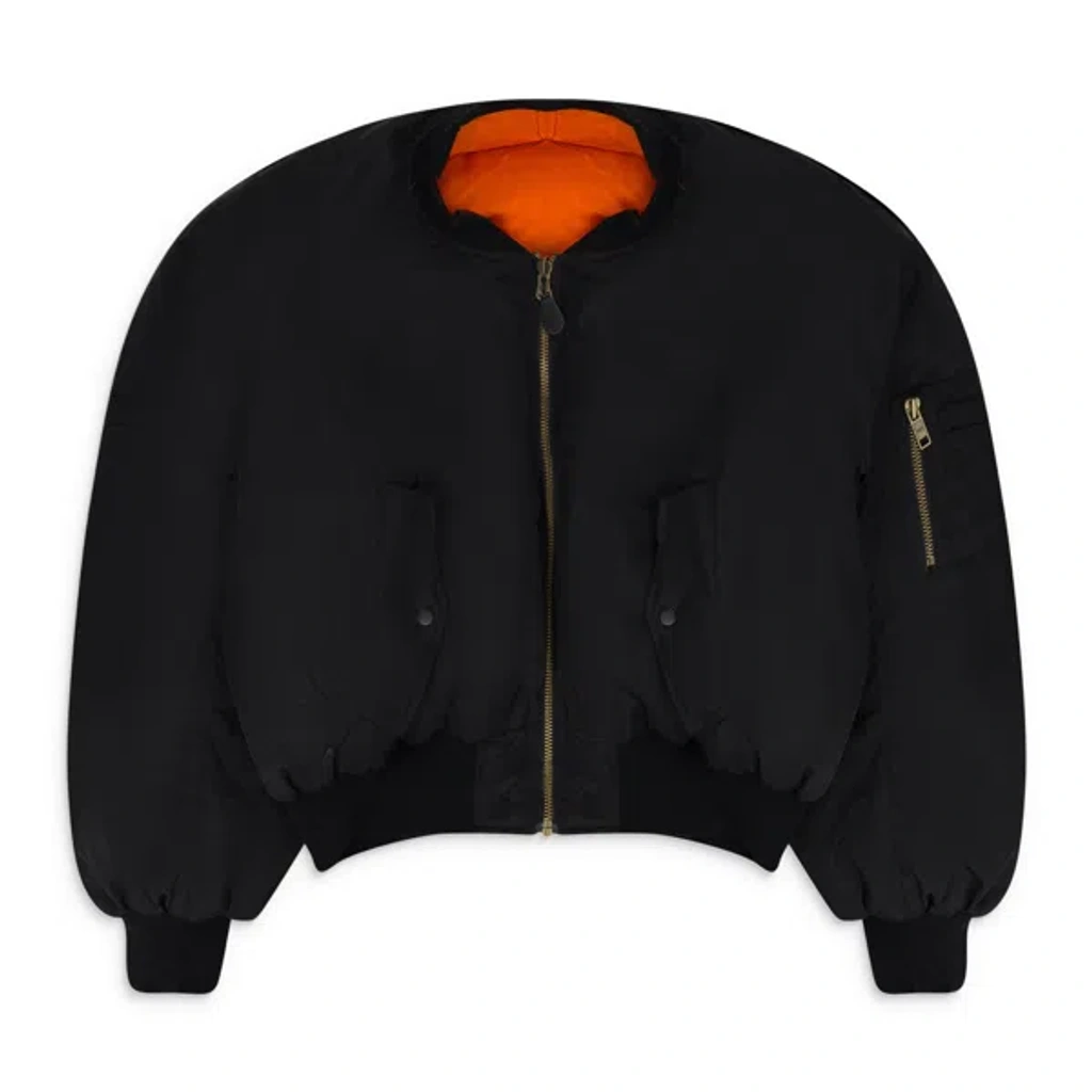 PROJECT GR フライトジャケット 黒 Project G/r Black Reversible Puffer Bomber Jacket | ModeSens