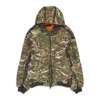 Project G/r Camo Reworked Hooded Bomber Jacket In Multi