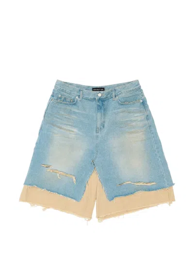 Project G/r Layered Shorts In Blue