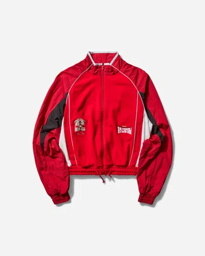 Project G/r Men S Reconstructed Hybrid Track Jacket Red In Pink