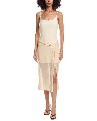 Project Social T 2pc Shoreline Twisted Heavy Mesh Skirt In Neutral