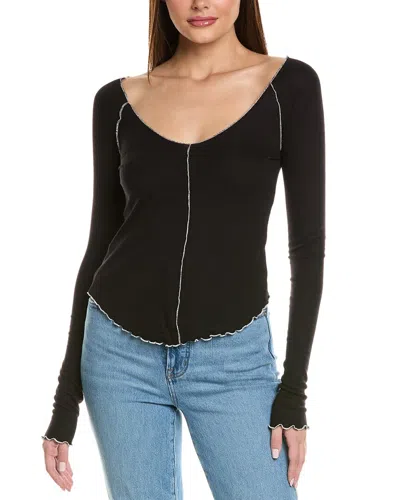 Project Social T About Time Seamed Top In Black