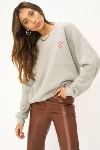 Project Social T Achy Breaky Embroidered Sweatshirt In Gray